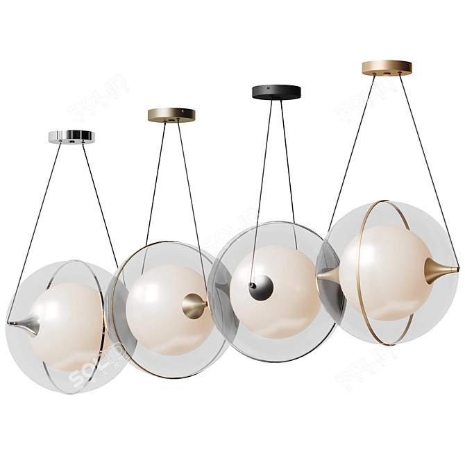 Celestial Sphere Light Fixture 3D model image 3