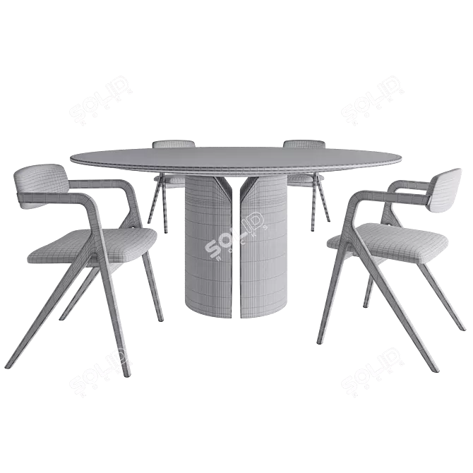 Modern Italian Furniture Set 3D model image 3