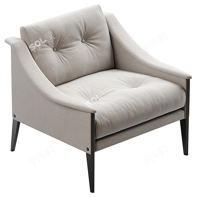 Contemporary Dezza Armchair Poltrona Frau 3D model image 2
