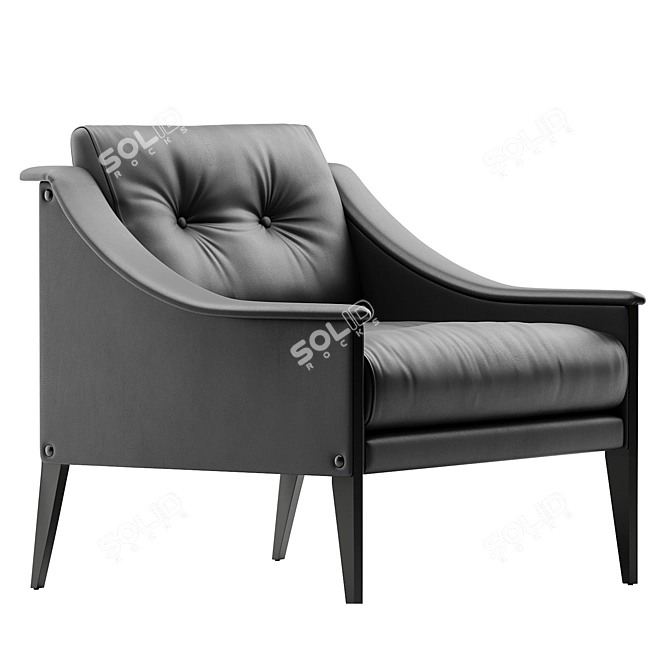 Contemporary Dezza Armchair Poltrona Frau 3D model image 5