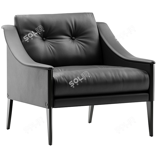 Contemporary Dezza Armchair Poltrona Frau 3D model image 6
