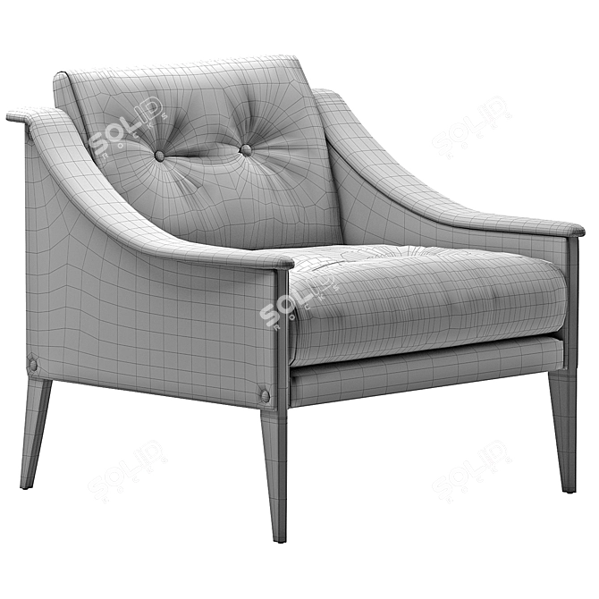 Contemporary Dezza Armchair Poltrona Frau 3D model image 7