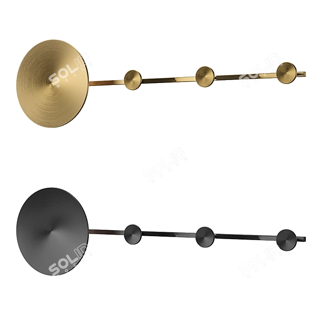 Disk Wall Light with Backlit Horizontal Bar 3D model image 1