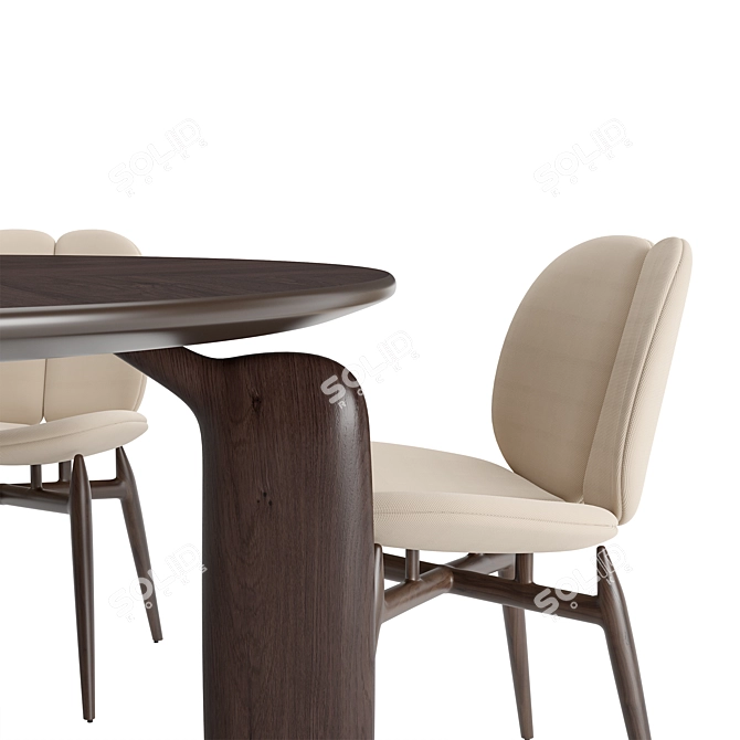 Sleek Roche Bobois Dining Set 3D model image 2