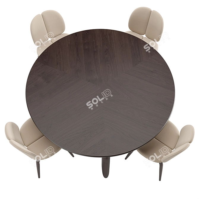 Sleek Roche Bobois Dining Set 3D model image 6