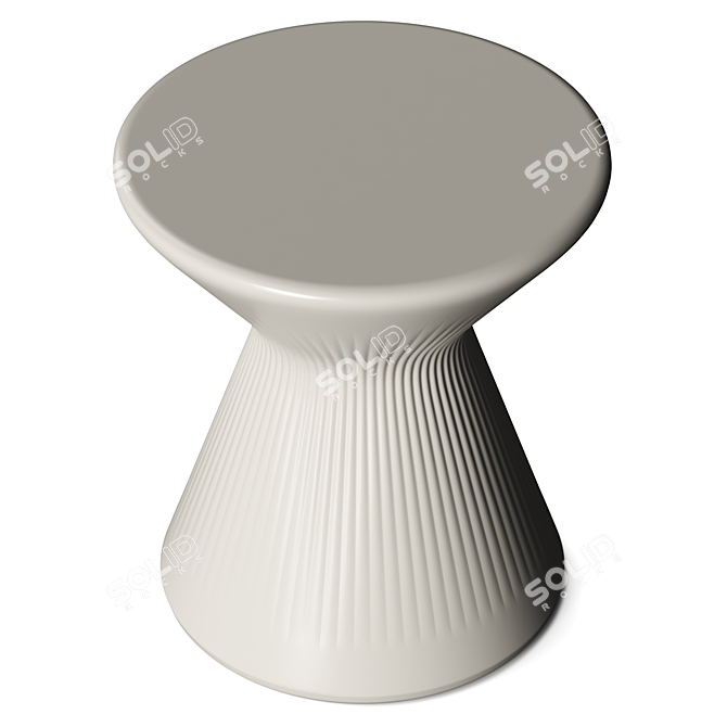 Lustrous Garden Polyethylene Stool 3D model image 1