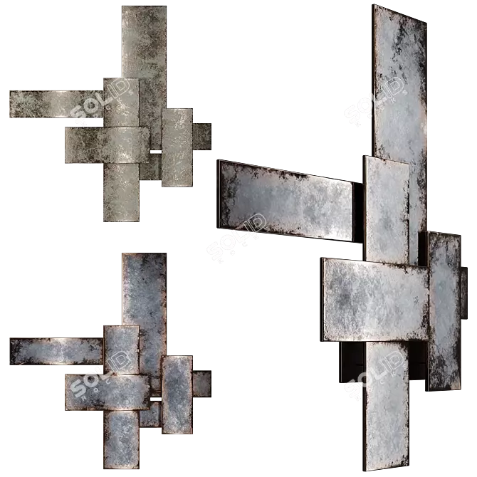 Modern Metal Wall Sculpture Metal название: Anaktae Tymphe 01 3D model image 2