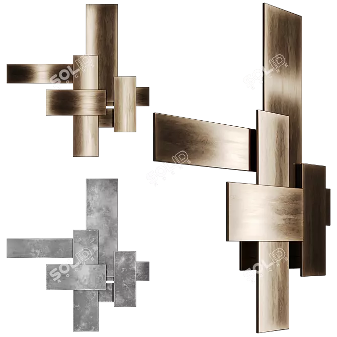 Modern Metal Wall Sculpture Metal название: Anaktae Tymphe 01 3D model image 3