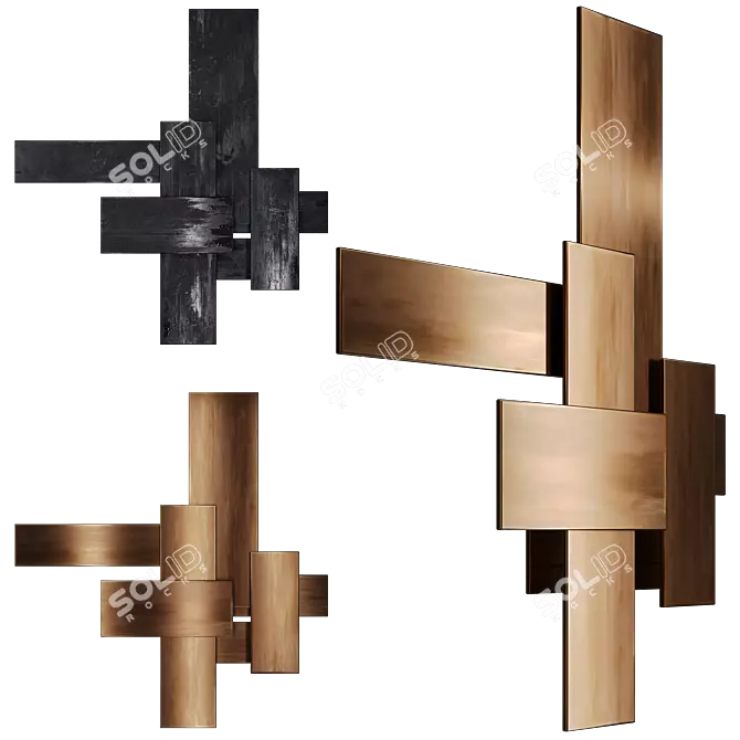 Modern Metal Wall Sculpture Metal название: Anaktae Tymphe 01 3D model image 4