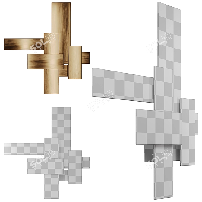 Modern Metal Wall Sculpture Metal название: Anaktae Tymphe 01 3D model image 6