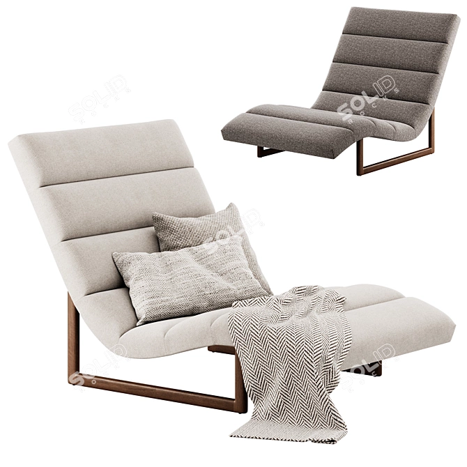 Sag Harbor Chaise: Modern Luxury lounger 3D model image 1