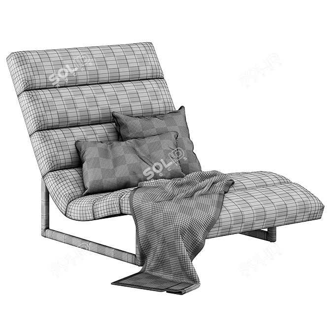 Sag Harbor Chaise: Modern Luxury lounger 3D model image 5