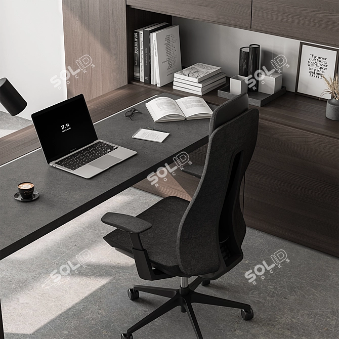 Executive Boss Desk Furniture 544 3D model image 2