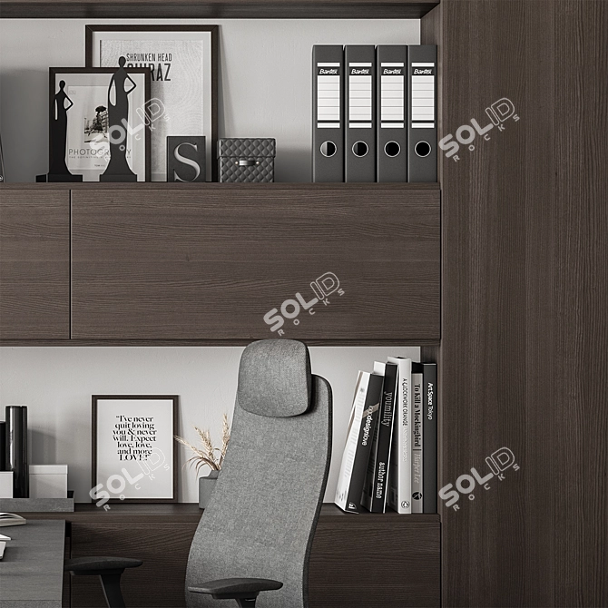 Executive Boss Desk Furniture 544 3D model image 4