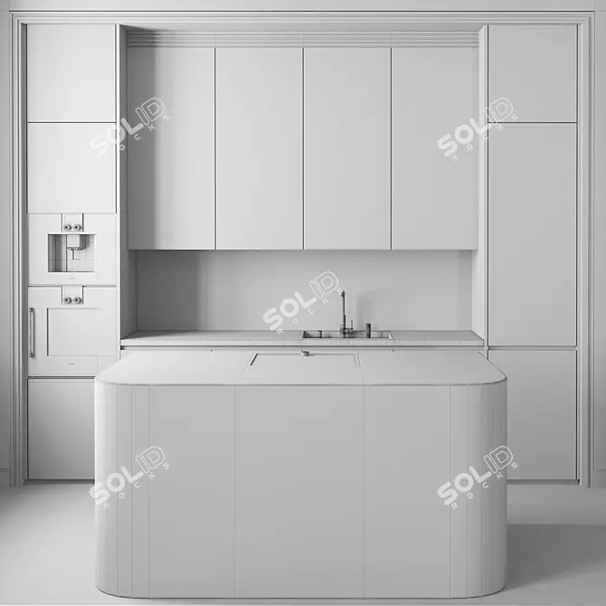 Modern Kitchen Model 14 Download 3D model image 4