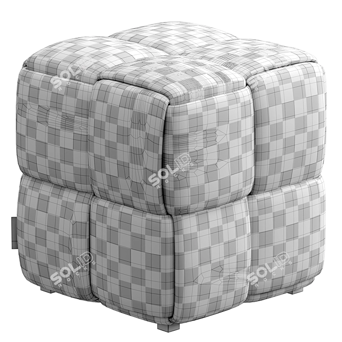 Lavender Linia Pouf 3D model image 3