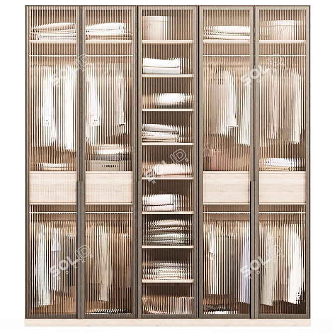 Modern Style Wardrobe with Decor 3D model image 6