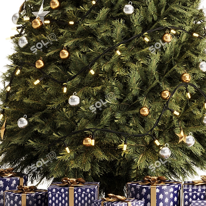 Holiday Cheer Christmas Tree Set1 3D model image 2