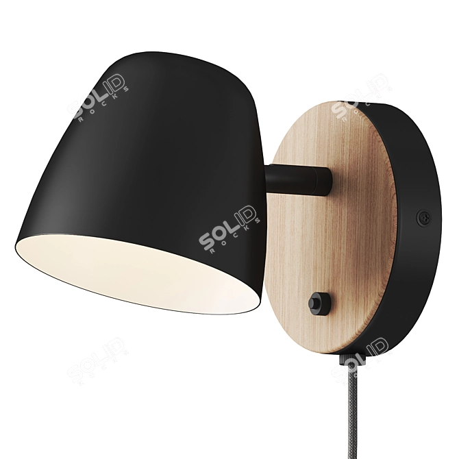 Title: Modern Nordic Wall Sconce 3D model image 1