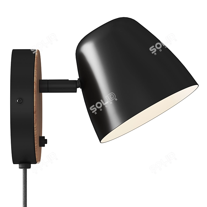 Title: Modern Nordic Wall Sconce 3D model image 2