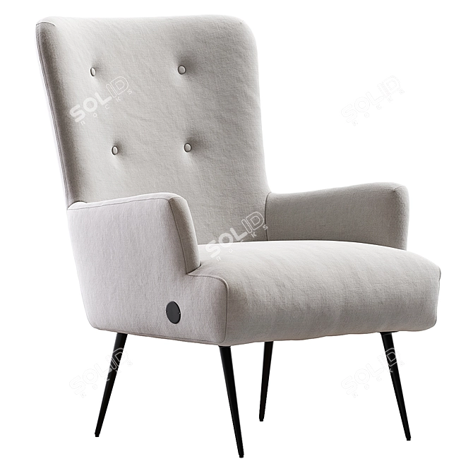 Modern Melbourne Armchair Set 2016 3D model image 1