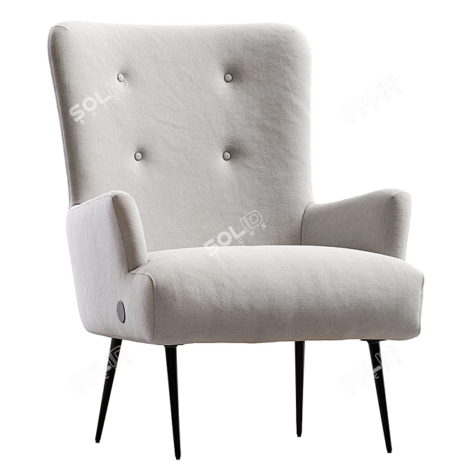 Modern Melbourne Armchair Set 2016 3D model image 2