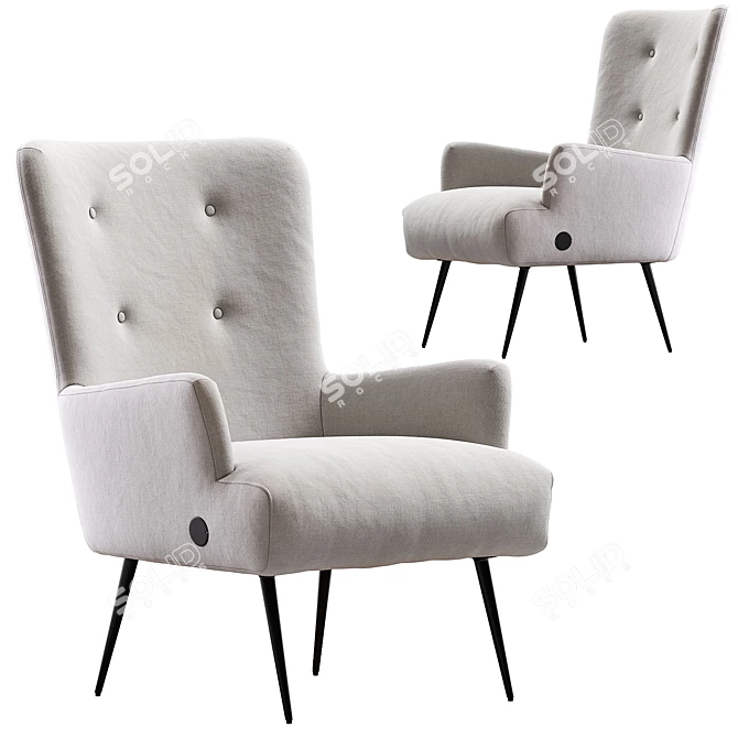 Modern Melbourne Armchair Set 2016 3D model image 8