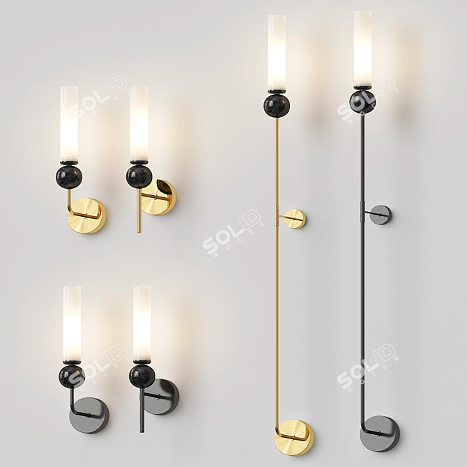 Elegant Delie Wall Lamp 3D model image 2