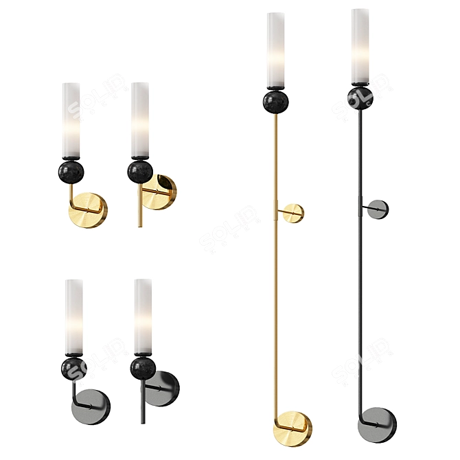 Elegant Delie Wall Lamp 3D model image 3