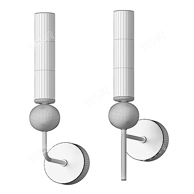 Elegant Delie Wall Lamp 3D model image 4