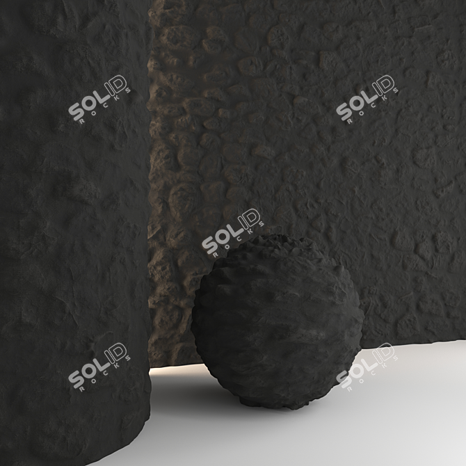 High-Quality Stone Wall Model 3D model image 5