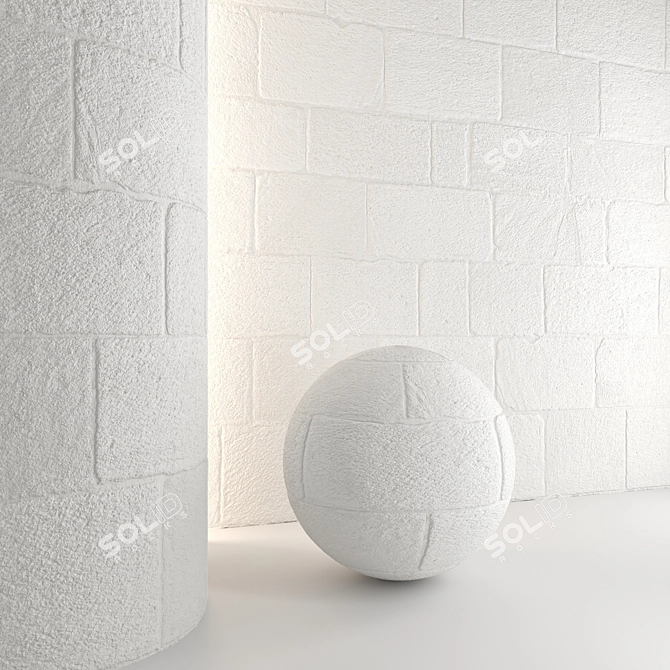 High-Quality Stone Wall Pack 3D model image 3