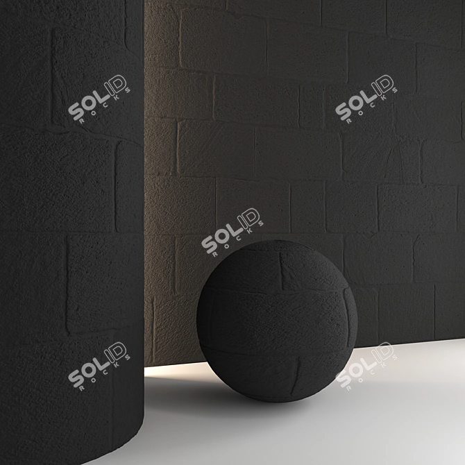 High-Quality Stone Wall Pack 3D model image 5