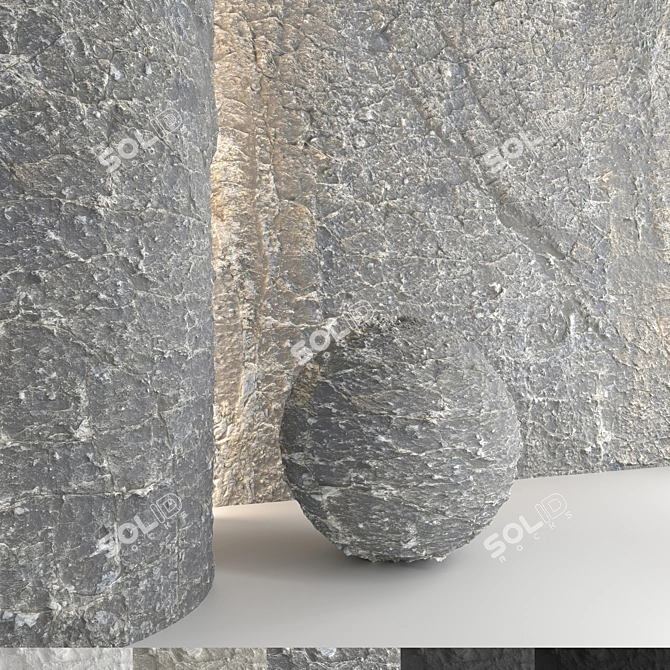 Stone Wall Collection with Textures 3D model image 1