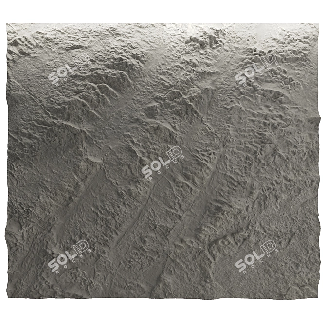 3D Stone Wall Material Model 3D model image 3