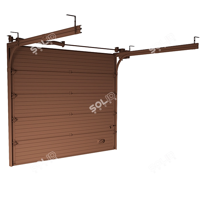 Highly Detailed Sectional Garage Doors 3D model image 7