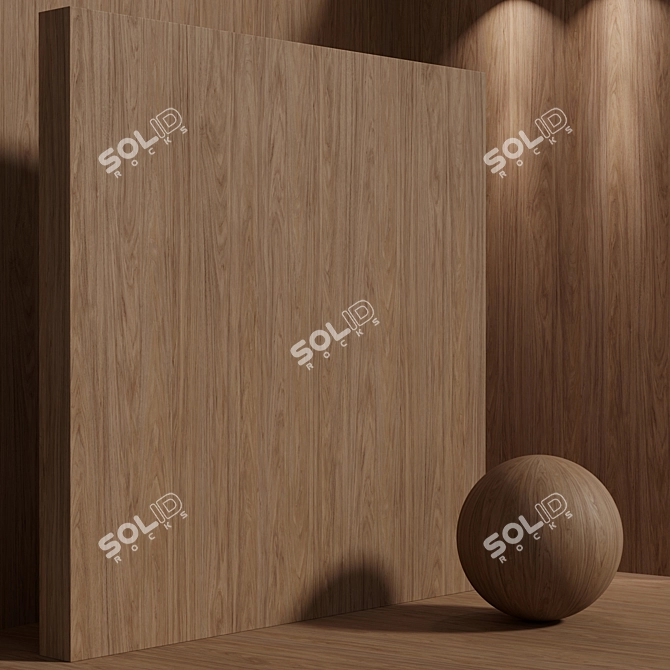 Walnut Seamless Wood Material Set 3D model image 2