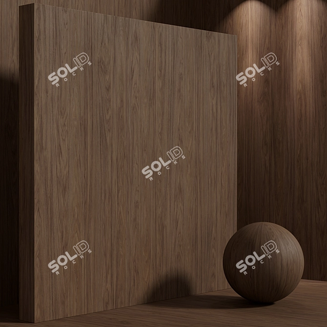 Walnut Seamless Wood Material Set 3D model image 4