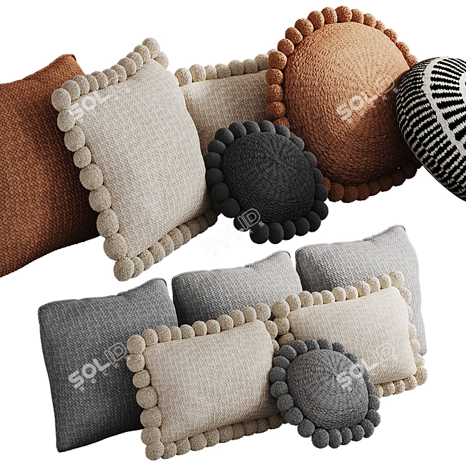 Finca Home Decorative Pillow Set 3D model image 2