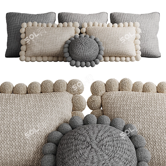 Finca Home Decorative Pillow Set 3D model image 3