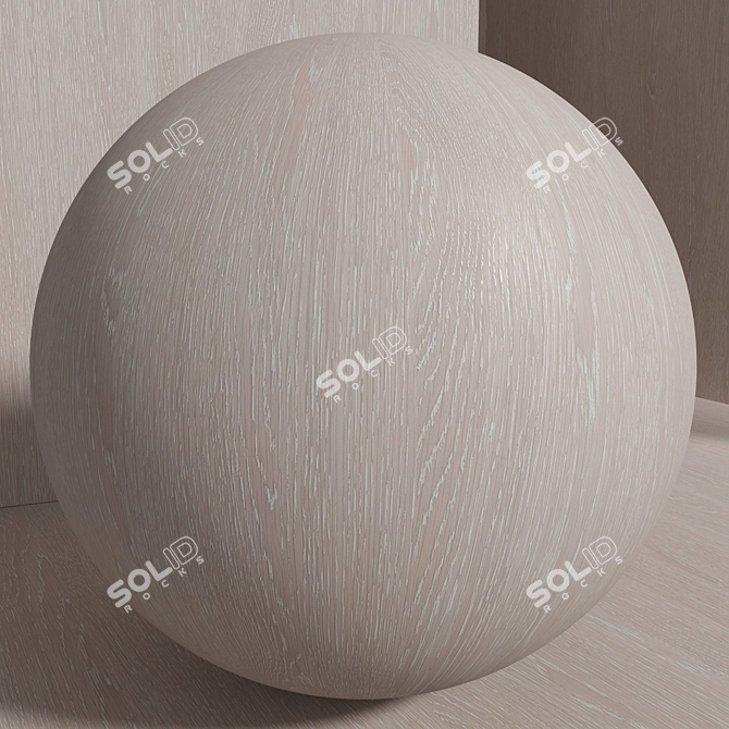 Seamless Oak Wood Material Set 3D model image 3