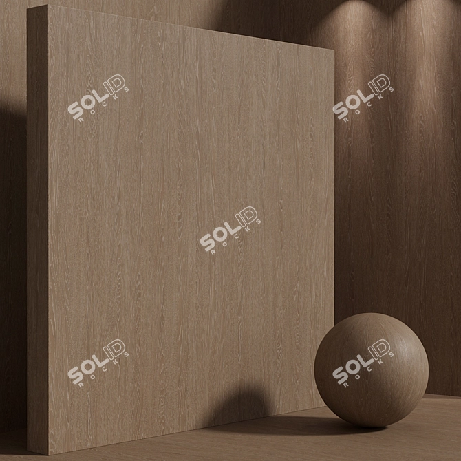 Seamless Oak Wood Material Set 3D model image 4