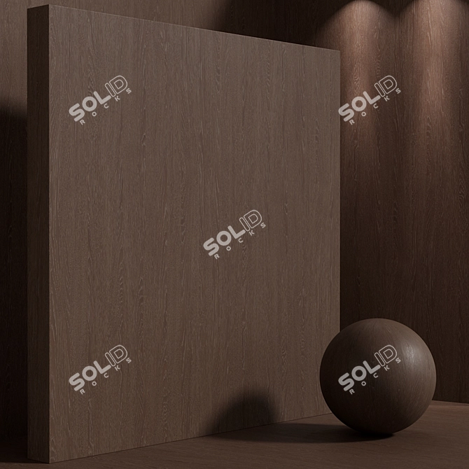 Seamless Oak Wood Material Set 3D model image 5