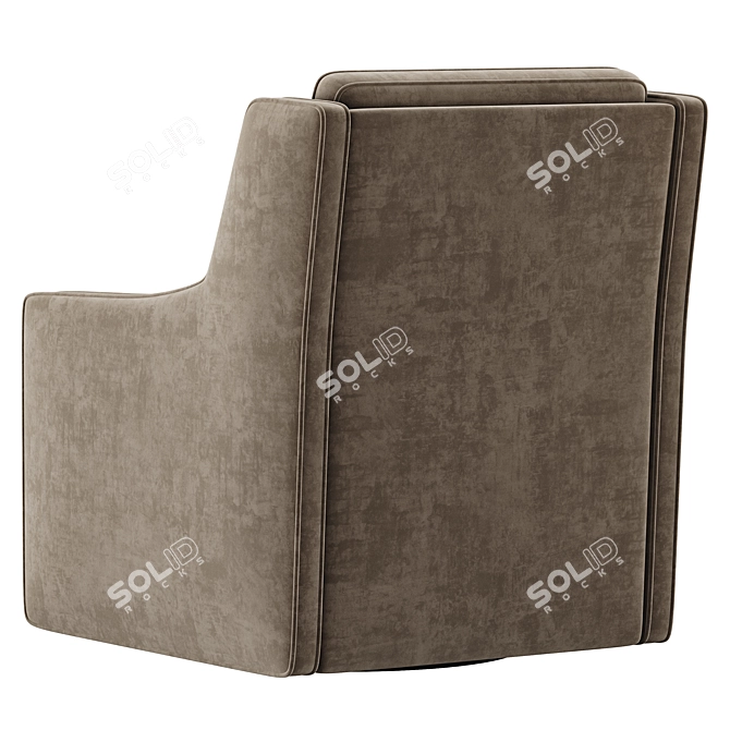  Stylish Swivel Upholstered Armchair 3D model image 5