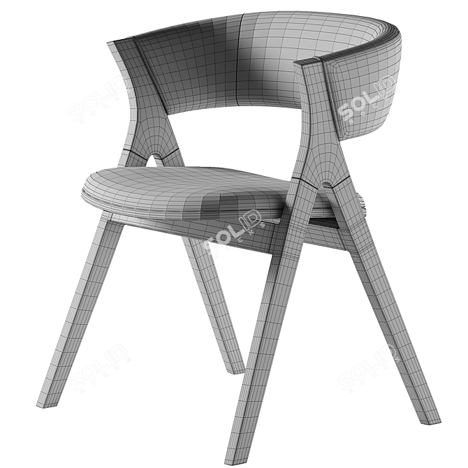 Modern Elegant REMO Dining Chair 3D model image 5