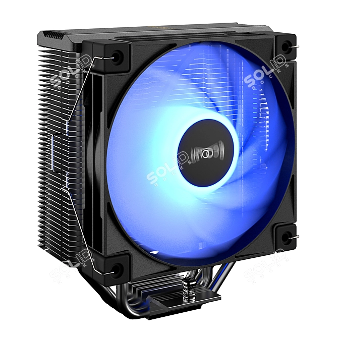  PCCOOLER EX400 ARGB CPU Cooler 3D model image 3