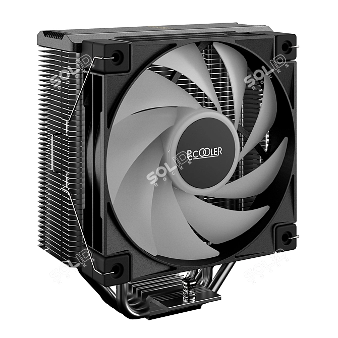  PCCOOLER EX400 ARGB CPU Cooler 3D model image 5