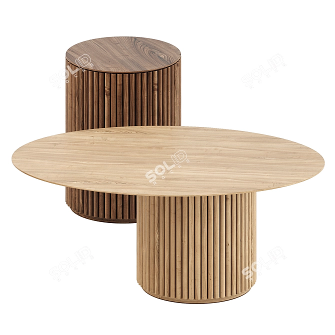Sleek Asplund Accent Tables 3D model image 4
