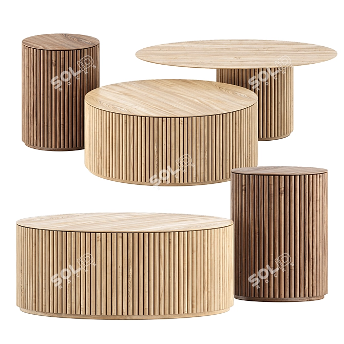 Sleek Asplund Accent Tables 3D model image 7