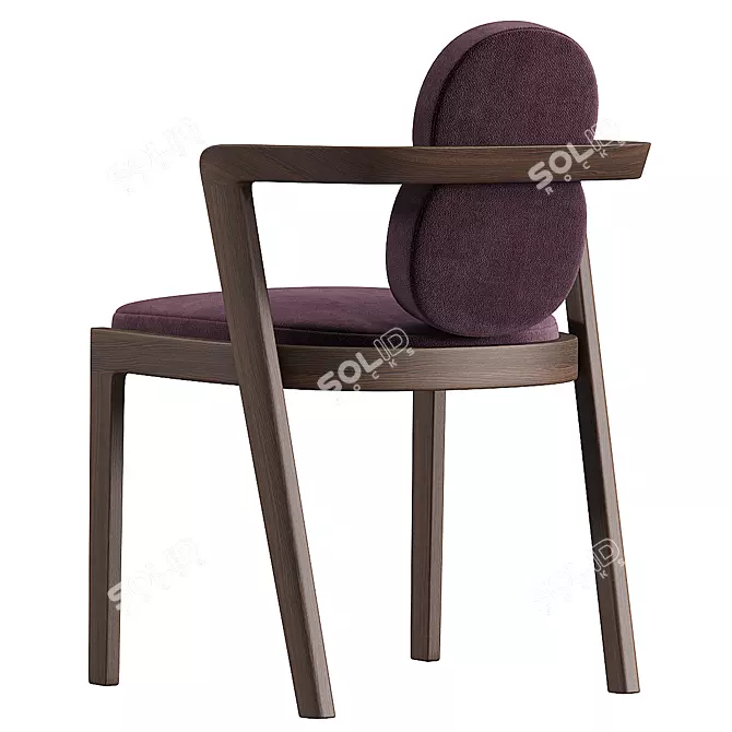 Modern Fabric Chair Enso Model 3D model image 4